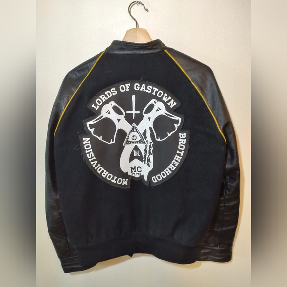 【Rare】70s vintage Shanter Sportswear/stadium leatherJackets/Embroidered logo - Picture 2 of 13